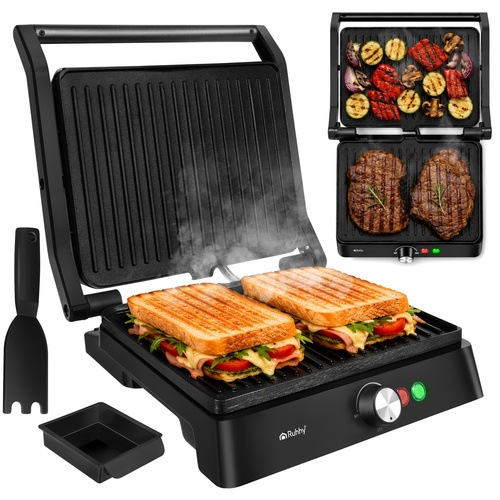 eng_pl_Ruhhy-26176-2000W-Electric-Grill-Toaster-19361_10 Elektrisk kontaktgrill og paninigrill 2000 W med temperaturregulering – sort