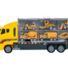 114442.jpg Legetøjslastbil med biltransporter og 6 entreprenørmaskiner