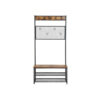 115669.jpg Skohylde med tøjbøjle XL vintage brun/sort industrielt design