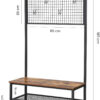 115672.jpg Skohylde med tøjbøjle XL vintage brun/sort industrielt design