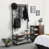 115674.jpg Skohylde med tøjbøjle XL vintage brun/sort industrielt design