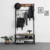 115675.jpg Skohylde med tøjbøjle XL vintage brun/sort industrielt design