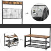 115677.jpg Skohylde med tøjbøjle XL vintage brun/sort industrielt design