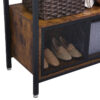 116367.jpg Garderobestativ med skohylde 80×40×180 cm vintage brun træ/stål finish