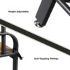 116756.jpg Garderobestativ med 2 skohylder, 9 knager & bænk brun/sort 72×33,7×183 cm industrielt design