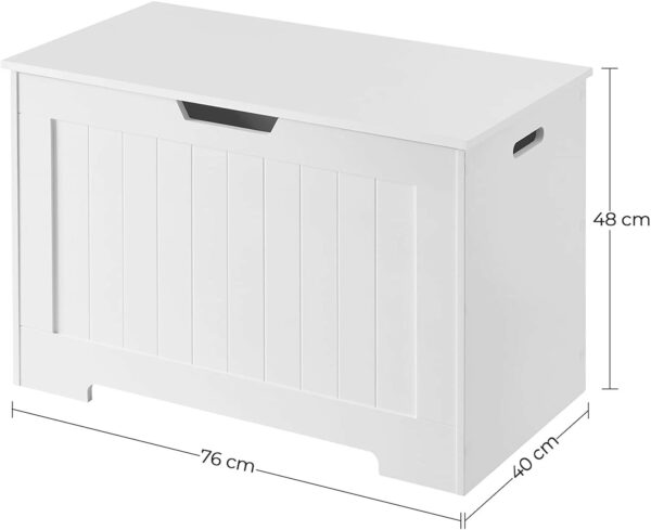 120728.jpg Trækiste retro opbevaringsbænk hvid 76×40×48 cm træmøbel