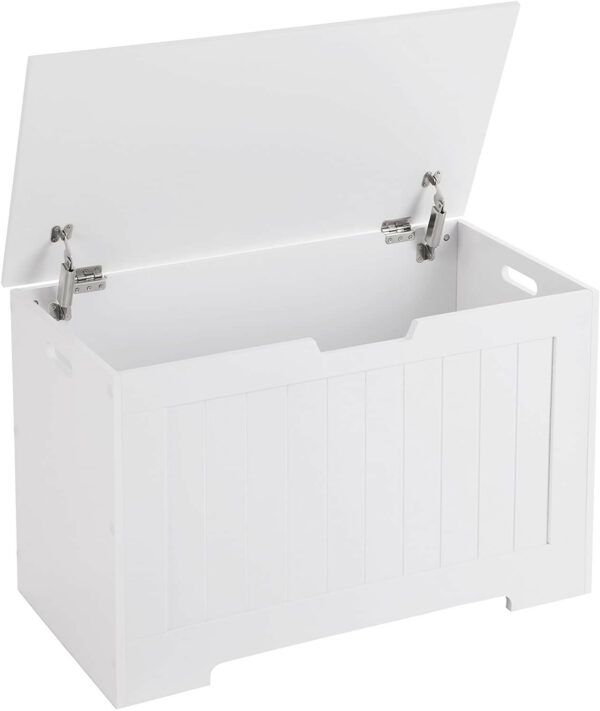 120729.jpg Trækiste retro opbevaringsbænk hvid 76×40×48 cm træmøbel