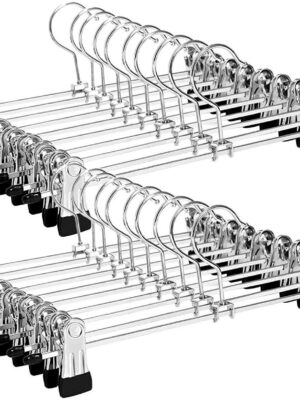 Buksebøjler i metal, 31 cm - forkromet, pakke med 20