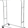 121675.jpg Tøjstativ på hjul i metal max 110 kg bæreevne sort stål