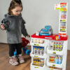 121743.jpg Legetøjssupermarked med kasseapparat og indkøbsvogn til børn