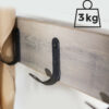 122488.jpg Garderobestativ til hallopbevaring med tøjbøjle & skohylde 175 cm træ/stål industrielt design