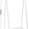 122728.jpg Tøjstativ med 2 hylder til tøj & sko hvid stål 160×84×42 cm