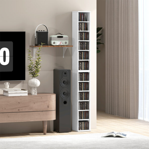 product-image-10.jpg CD- og Blu-ray Reol Sæt Hvid Med Justerbare Hylder