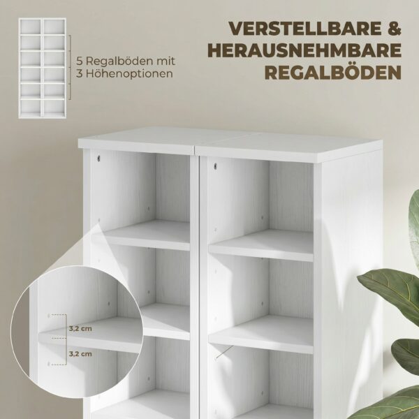 product-image-6.jpg CD- og Blu-ray Reol Sæt Hvid Med Justerbare Hylder