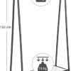 HSR23BK-4.jpg Tøjstativ i stål mat sort 92,5×33,5×153 cm