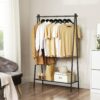 HSR23BK-6.jpg Tøjstativ i stål mat sort 92,5×33,5×153 cm