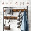HSR410B01-3.jpg XL tøjbøjle med 11 kroge, bænk & 2 skoholdere – industrielt design