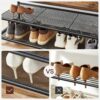 HSR410B01-5.jpg XL tøjbøjle med 11 kroge, bænk & 2 skoholdere – industrielt design
