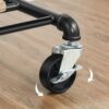 HSR62BK-5.jpg Rulbart tøjstativ 110 kg med hjul – industrielt rørdesign sort