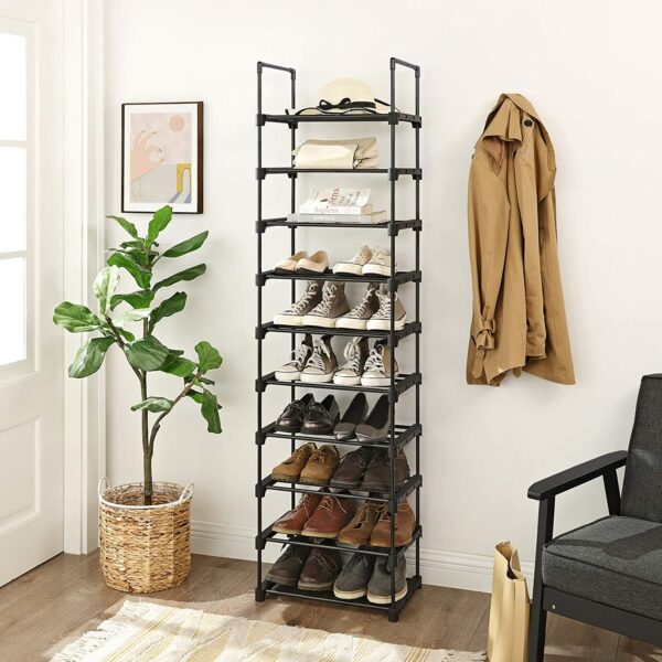 LSA25BK-2.jpg Skostativ Fleksible - reol 45x30x174 cm - Sort