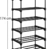 LSA25BK-5.jpg Skostativ Fleksible - reol 45x30x174 cm - Sort