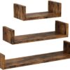 LWS066T01-0.jpeg Væghylde sæt U-formet 3 stk vintage brun træ 60×45×30 cm