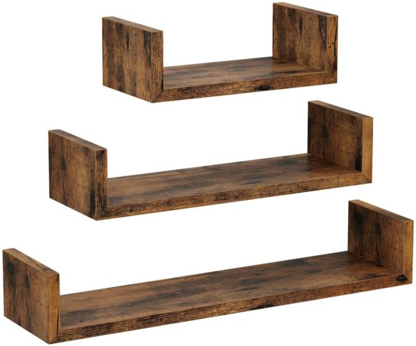 LWS066T01-0.jpeg Væghylde sæt U-formet 3 stk vintage brun træ 60×45×30 cm