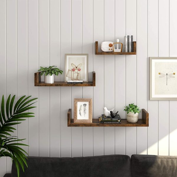 LWS066T01-1.jpeg Væghylde sæt U-formet 3 stk vintage brun træ 60×45×30 cm