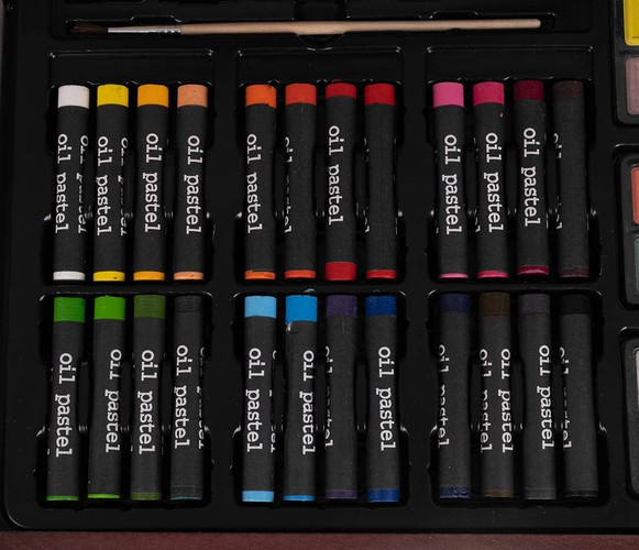 eng_pl_Painting-set-in-a-case-148pcs-15254_10 Stort malesæt i trææske med skuffe – 148 dele