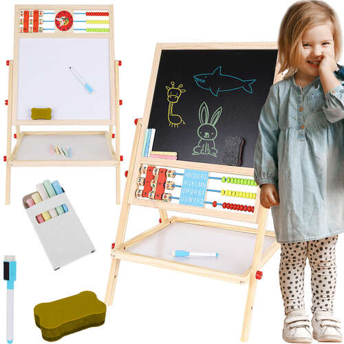 eng_pm_Double-sided-wooden-board-Kruzzel-22472-17160_19.jpg Dobbeltsidet tegnetavle i træ 6-i-1 med tilbehør – 67 cm